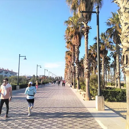 En Playa Malvarrosa Con Bano Privado -no Ac- Valencia